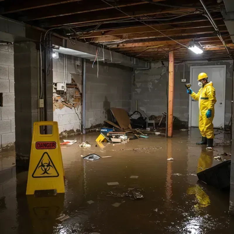 Flooded Basement Electrical Hazard in Bay Pines, FL Property