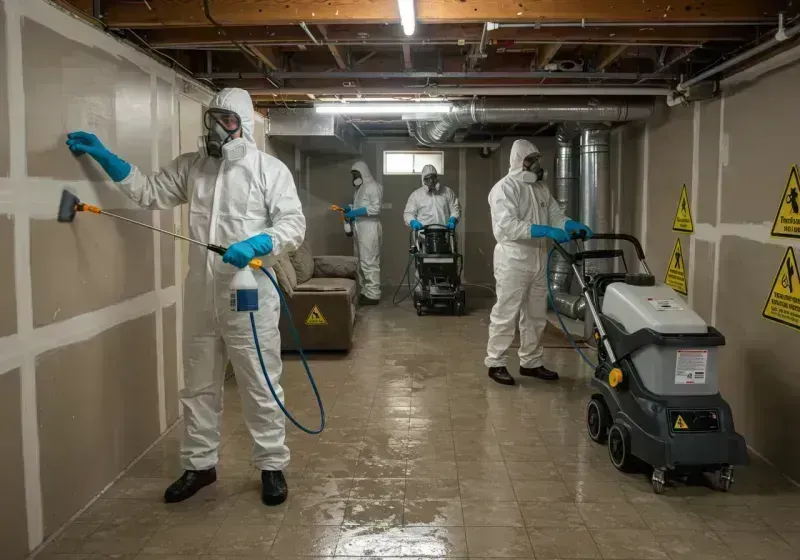 Basement Moisture Removal and Structural Drying process in Bay Pines, FL